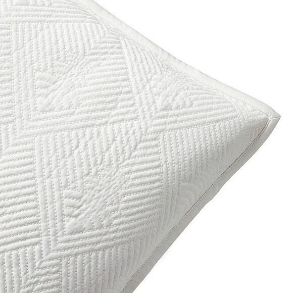 NWT Ralph Lauren Euro Pillow Sham Park Row Elysia Quilted Chic Cream Art Deco - Picture 2 of 12